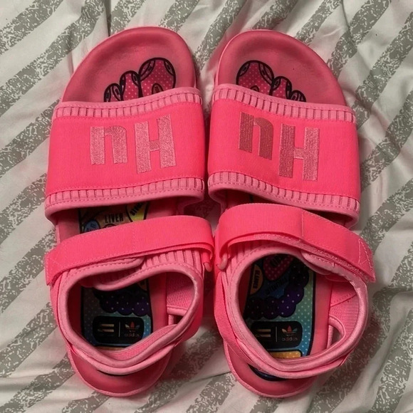ADIDAS Pharrell x Adilette 2.0 RARE Sandal 'Hyper Pop' Pink Size 9 - Picture 15 of 15
